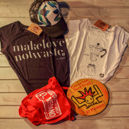 Camiseta make love not waste Café